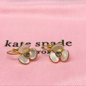 KateSpade Disco pansy drop earrings
